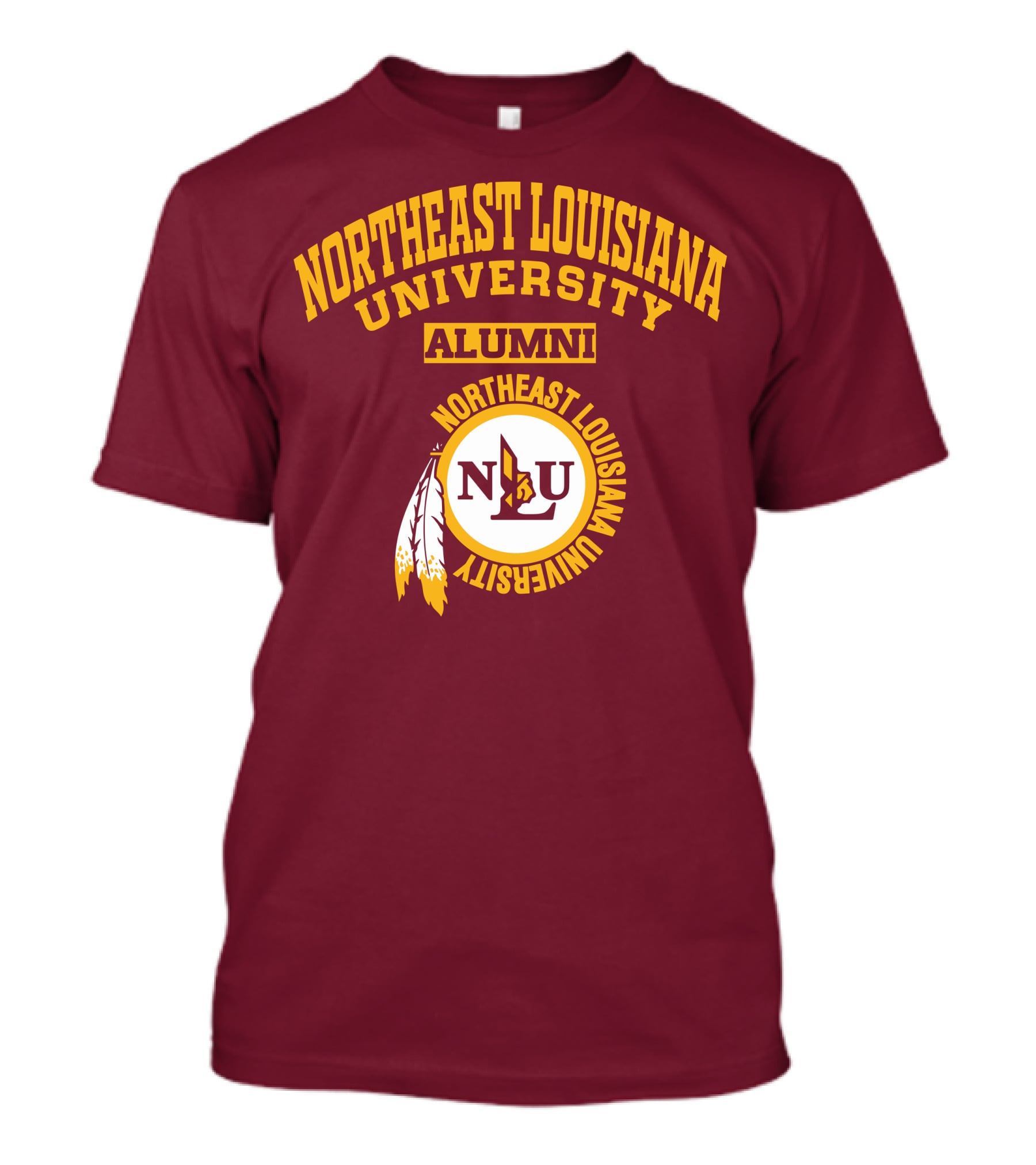 Northeast Louisiana University Alumni NLU Logo With Feathers T-Shirt