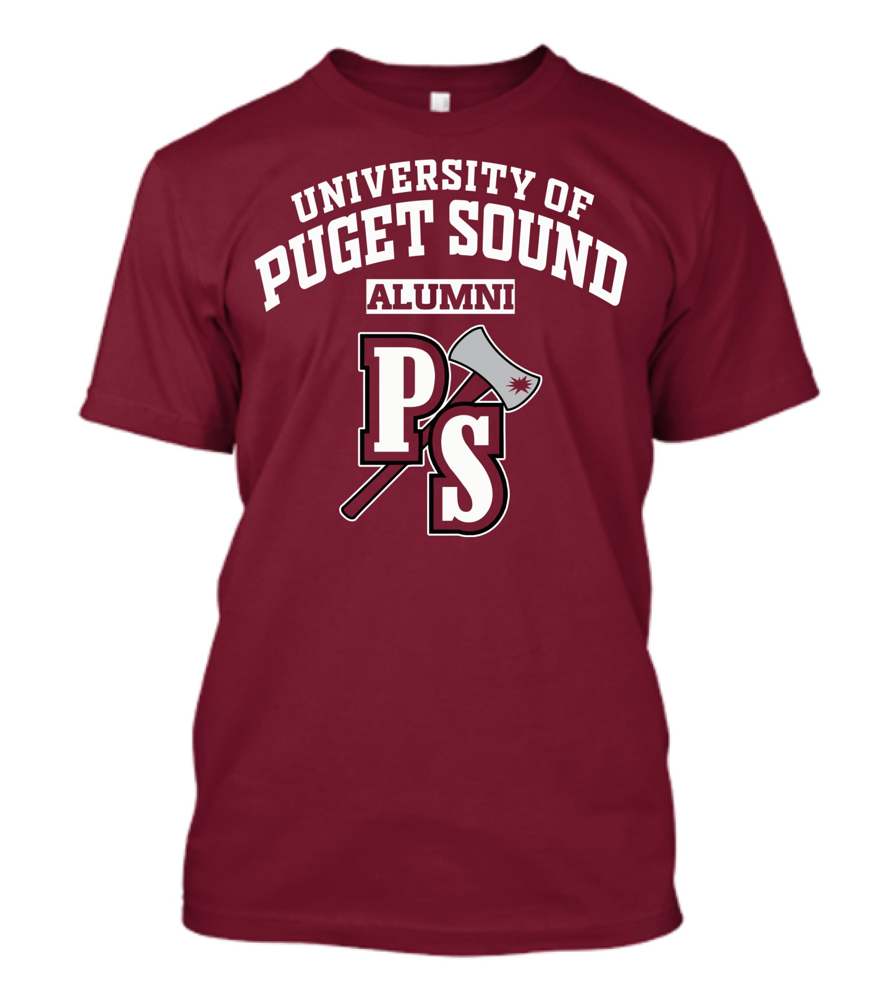 University Of Puget Sound Alumni PS Logo Axe T-Shirt
