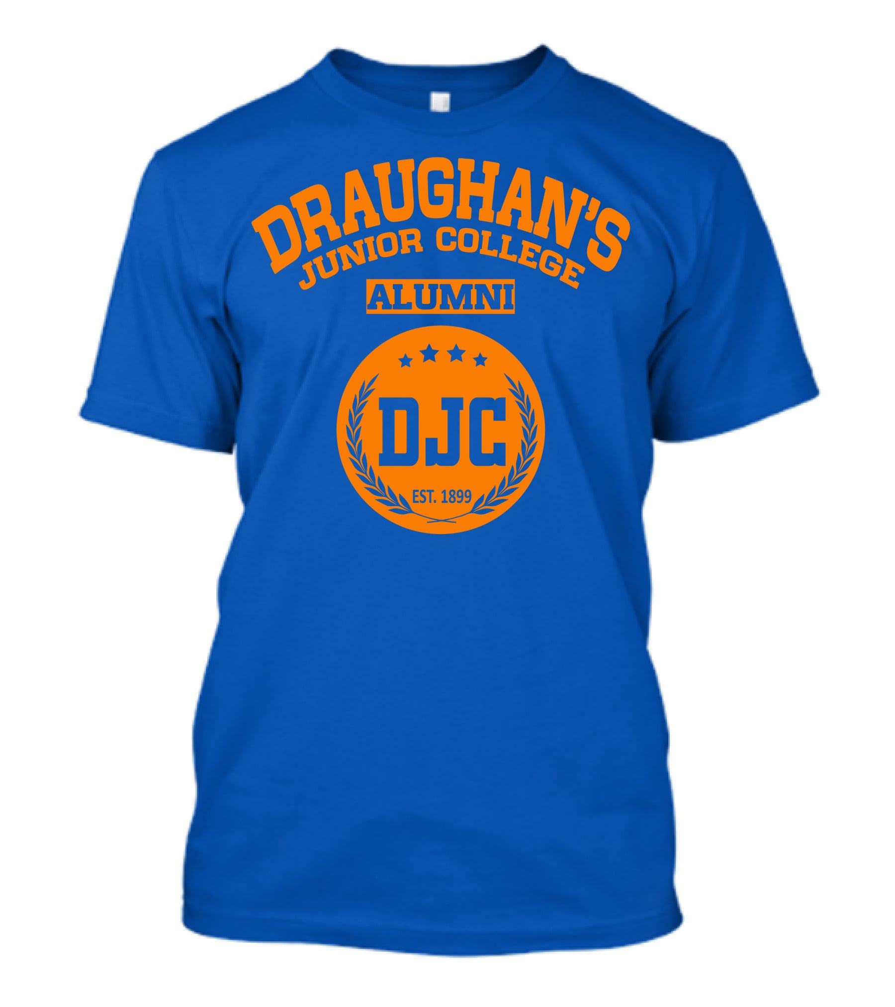Draughan's Junior College Alumni DJC Est. 1899 Blue And Orange T-Shirt