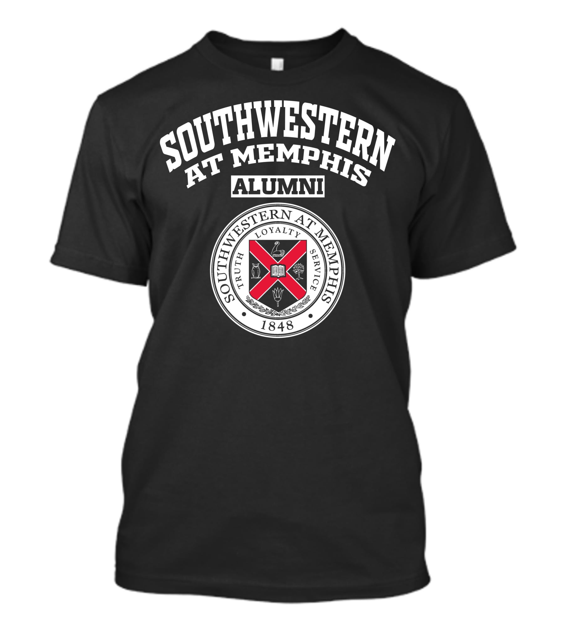 SOUTHWESTERN AT MEMPHIS ALUMNI TRUTH LOYALTY SERVICE 1848 T-Shirt