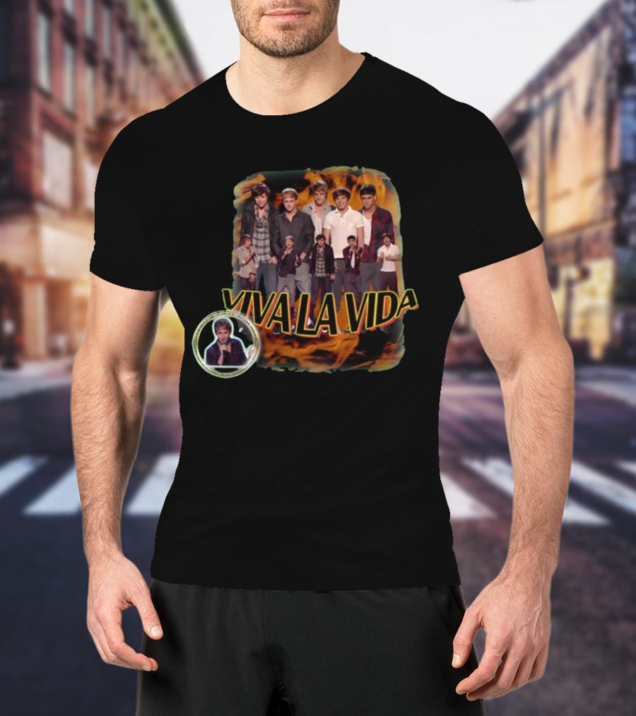Keelybutler Sadstreet Viva La Vida Group Performance Flame Background T-Shirt
