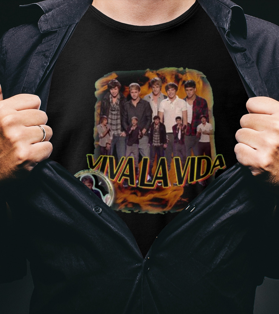 Keelybutler Sadstreet Viva La Vida Group Performance Flame Background T-Shirt