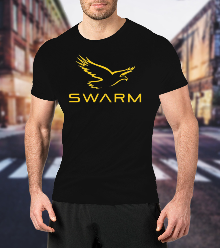 SWARM Hawk Logo Yellow Black T-Shirt