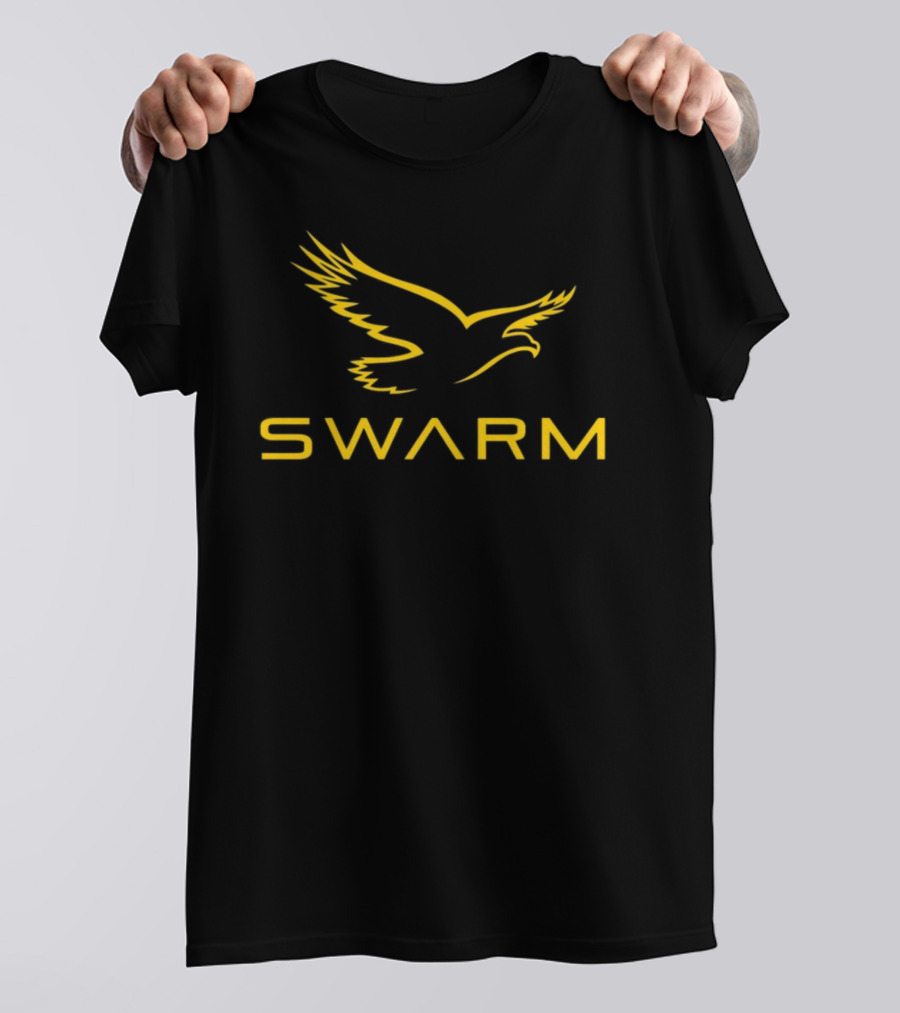 SWARM Hawk Logo Yellow Black T-Shirt