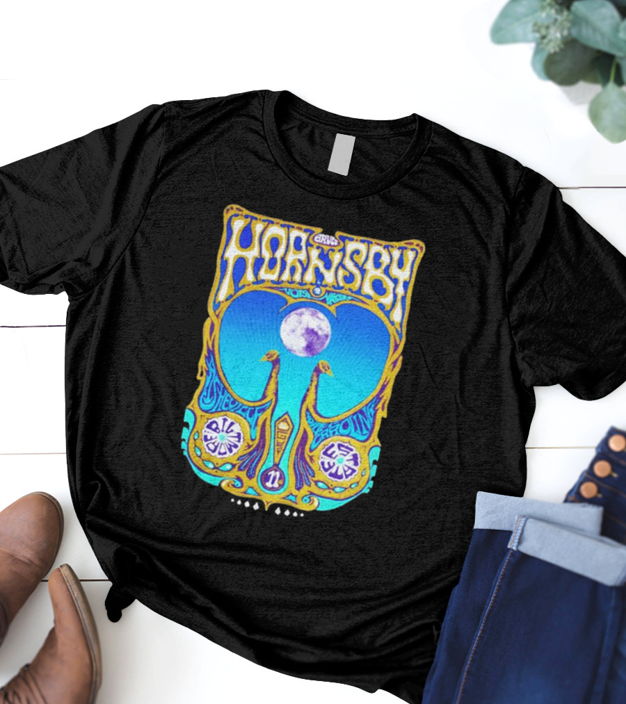 Bruce Hornsby Vintage Music Art With New York Psychedelic Blue Moon T-Shirt