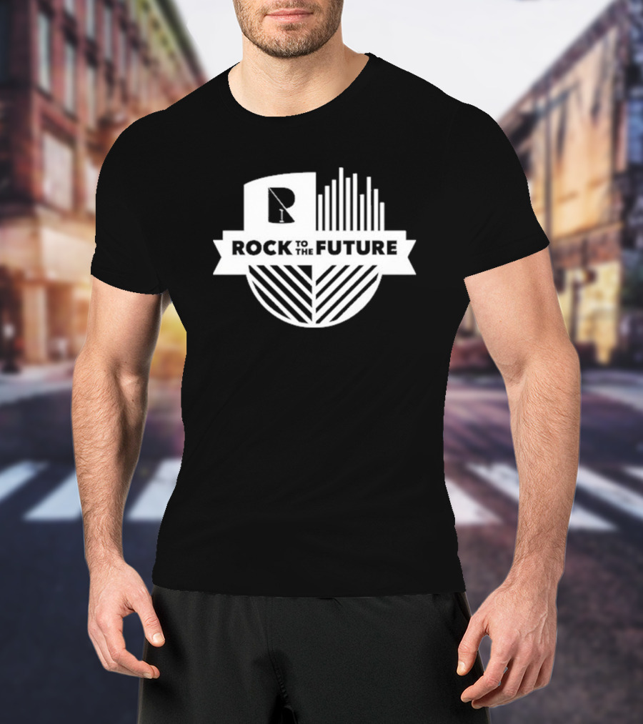 Rock To The Future R1 Logo With Sound Waves And Lines T-Shirt