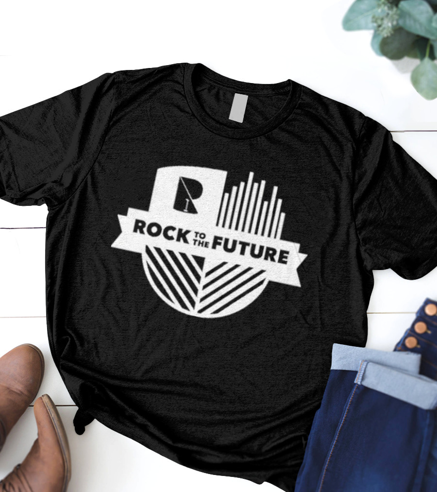 Rock To The Future R1 Logo With Sound Waves And Lines T-Shirt