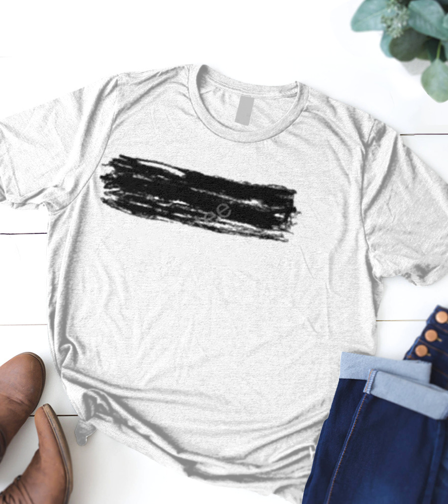 Teddysphotos Yellow Subtract Black Brushstroke Iconic T-Shirt