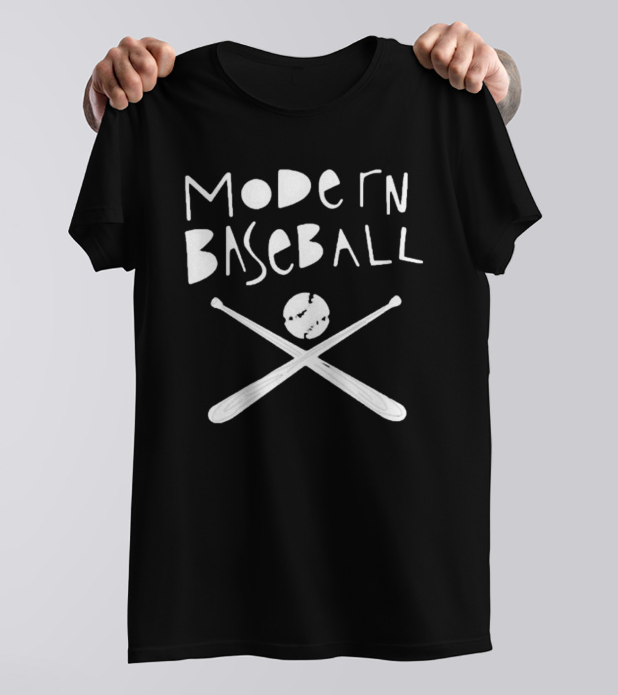 Modern Baseball Crossed Bats And Ball T-Shirt