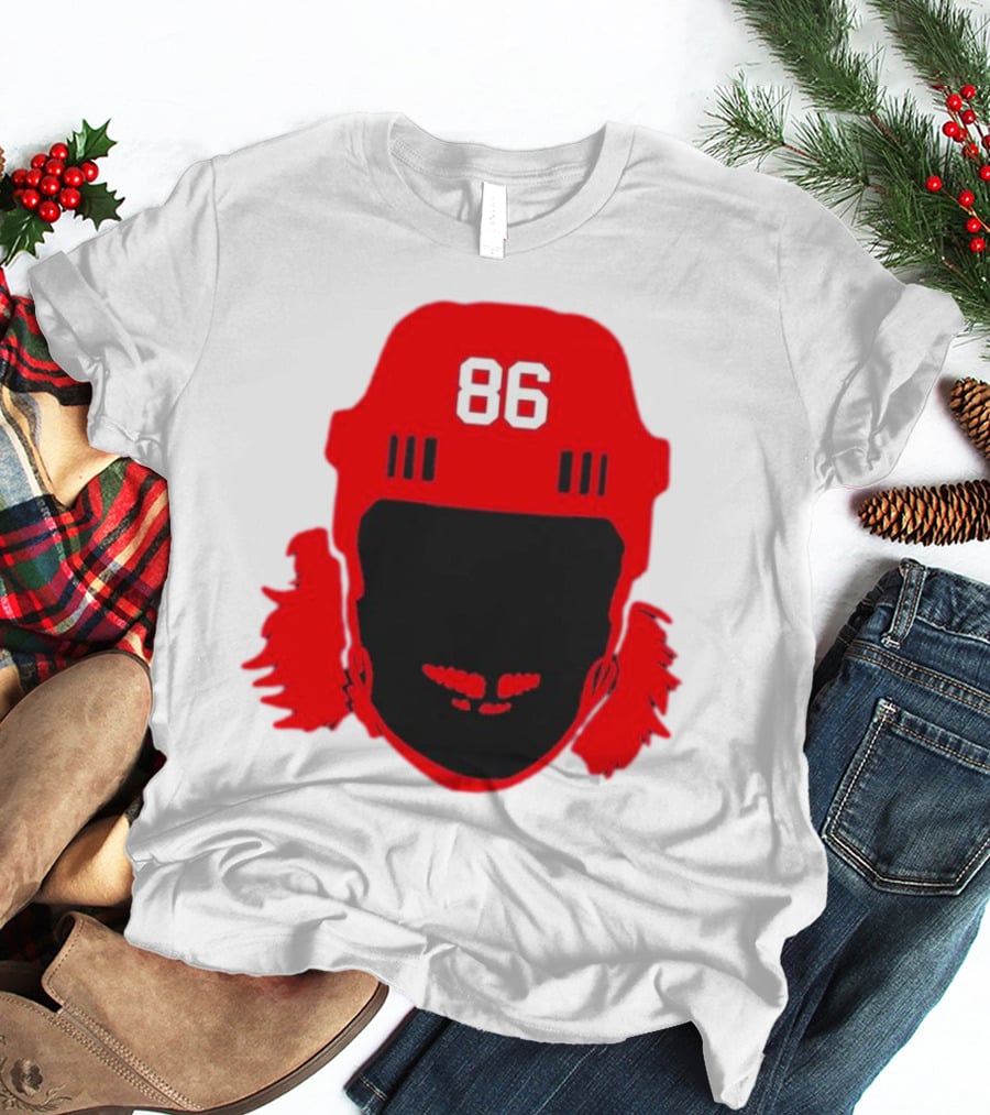 Spittin Chiclets Nj 86 Hockey Helmet T-Shirt