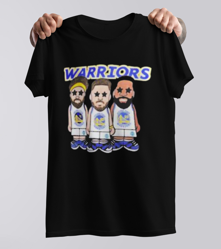 Warriors Steph Curry Klay Thompson Draymond Cartoon T-Shirt