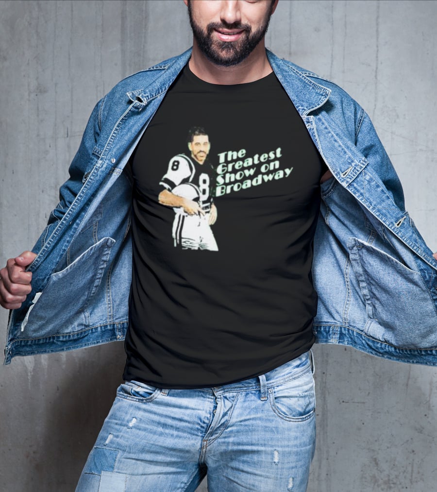 The Greatest Show On Broadway Football Icon With Number 8 Jersey T-Shirt