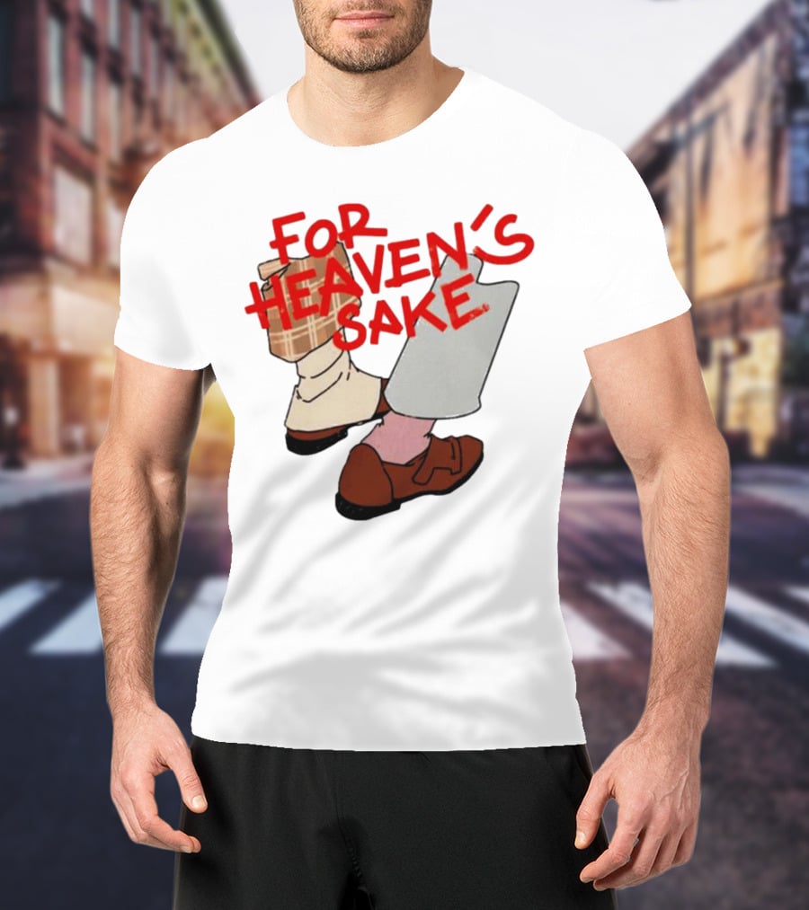 For Heaven's Sake Good Omens Walking Shoes T-Shirt