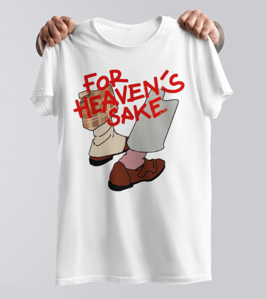 For Heaven's Sake Good Omens Walking Shoes T-Shirt