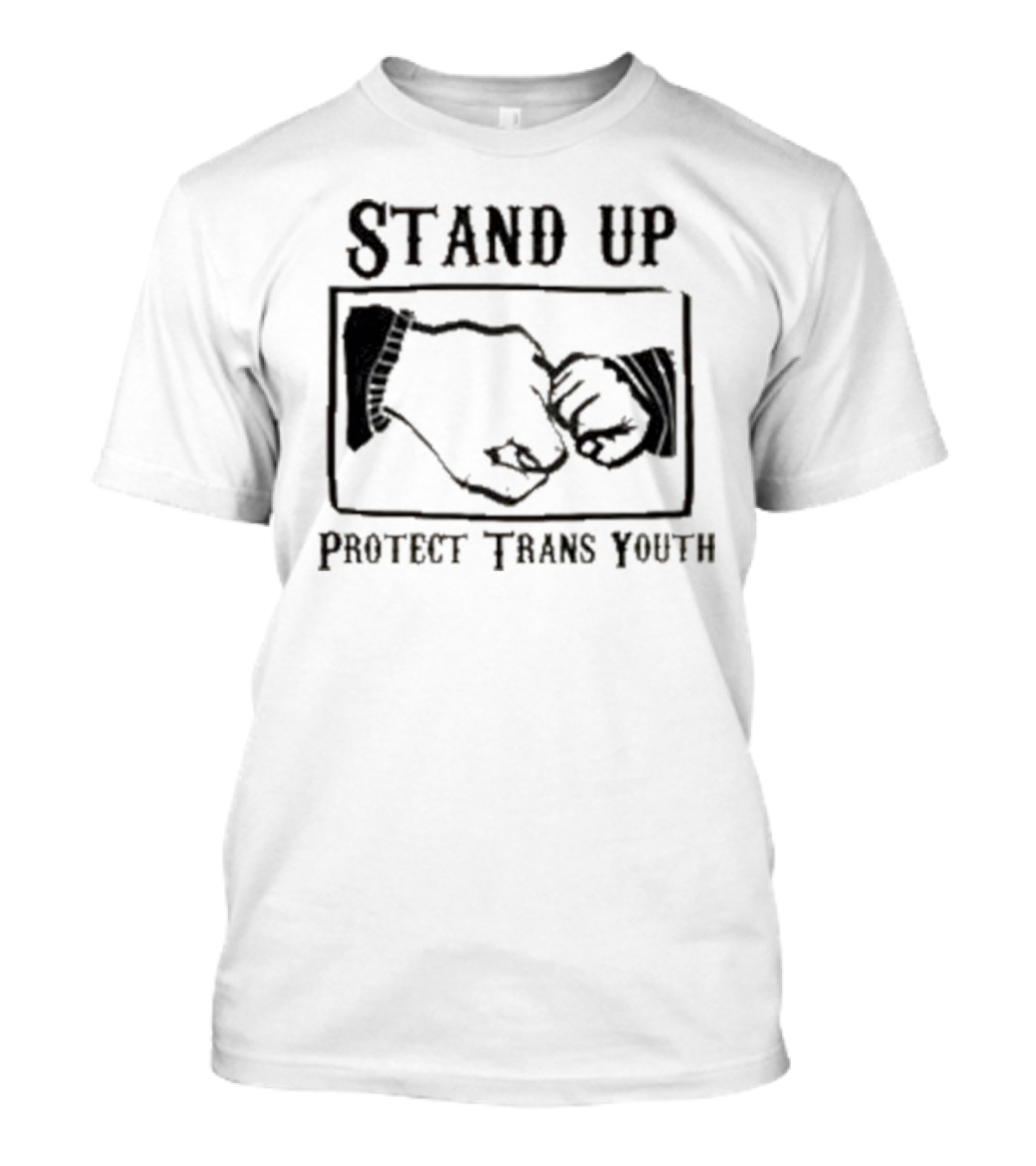Stand Up Protect Trans Youth Fist Bump Solidarity T-Shirt