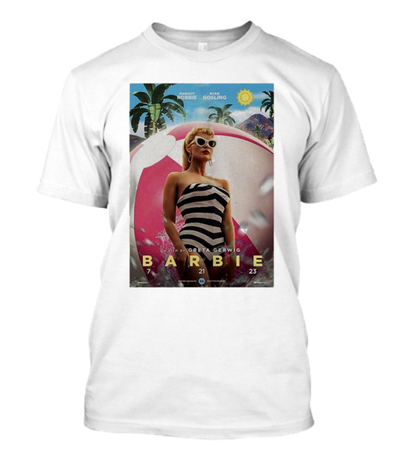 Margot Robbie Ryan Gosling Barbie 7 21 23 A Film By Greta Gerwig T-Shirt