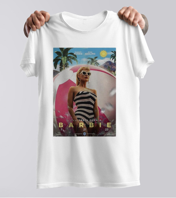 Margot Robbie Ryan Gosling Barbie 7 21 23 A Film By Greta Gerwig T-Shirt