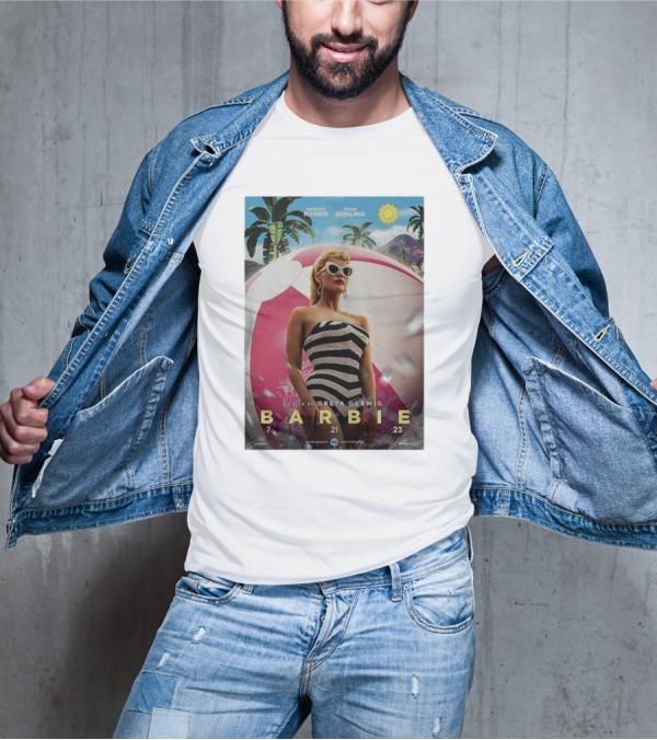 Margot Robbie Ryan Gosling Barbie 7 21 23 A Film By Greta Gerwig T-Shirt
