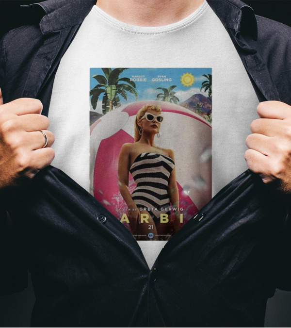 Margot Robbie Ryan Gosling Barbie 7 21 23 A Film By Greta Gerwig T-Shirt