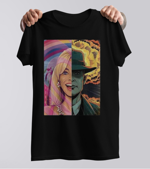 Christopher Nolan 18 Days Barbie X Oppenheimer Barbenheimer Home Decor Explosion T-Shirt