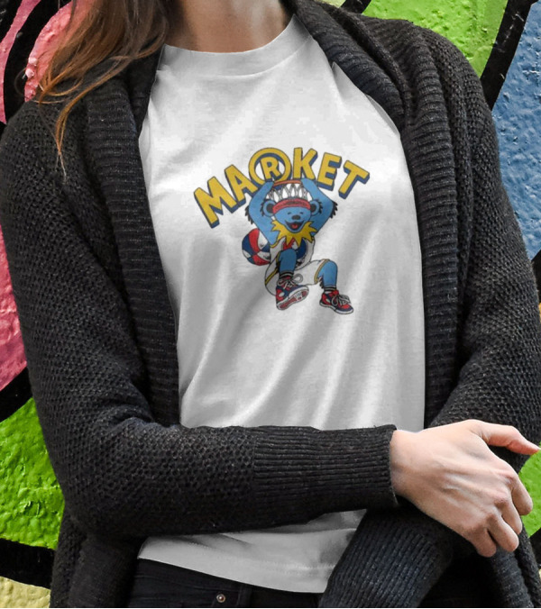 MARKET Dunking Bear Basketball Grateful Dead T-Shirt