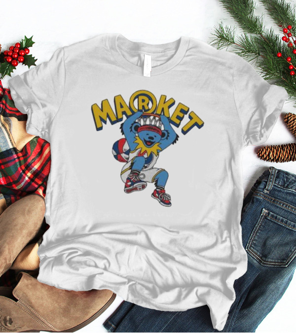 MARKET Dunking Bear Basketball Grateful Dead T-Shirt