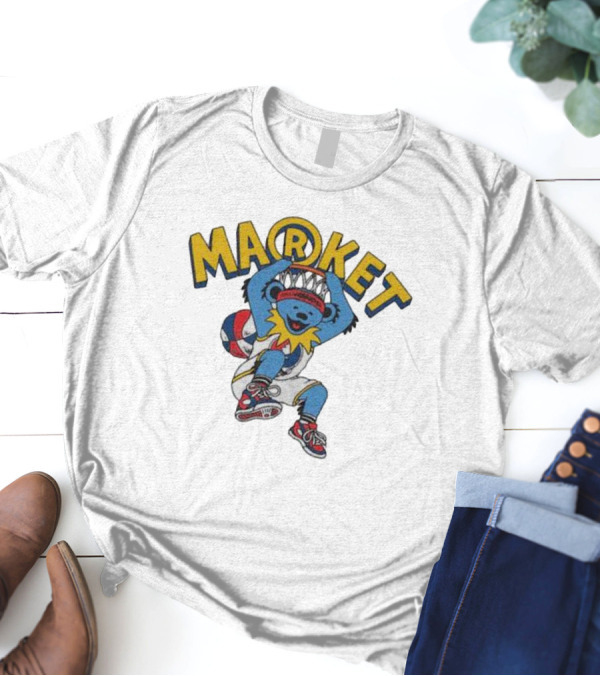 MARKET Dunking Bear Basketball Grateful Dead T-Shirt