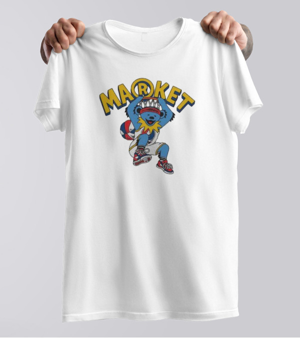 MARKET Dunking Bear Basketball Grateful Dead T-Shirt