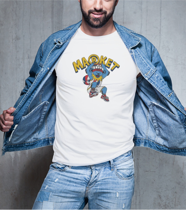 MARKET Dunking Bear Basketball Grateful Dead T-Shirt