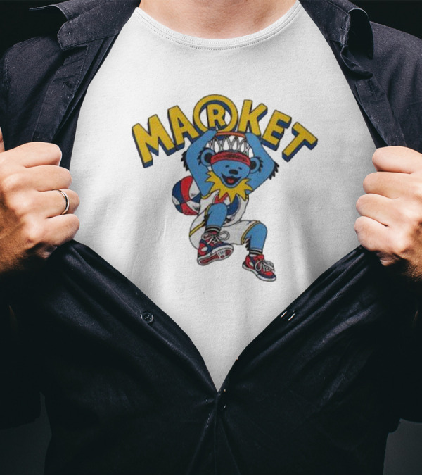MARKET Dunking Bear Basketball Grateful Dead T-Shirt
