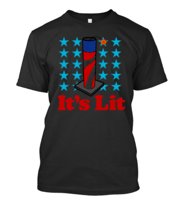 It's Lit 4th Of July Firework Stars T-Shirt
