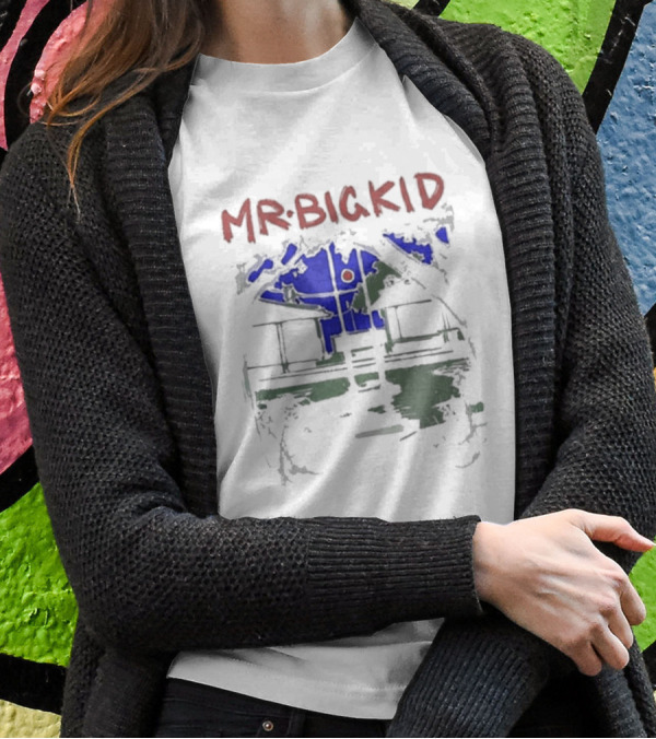 MR Big Kid Madcap Cabin In Blue Night Sketched Scene T-Shirt