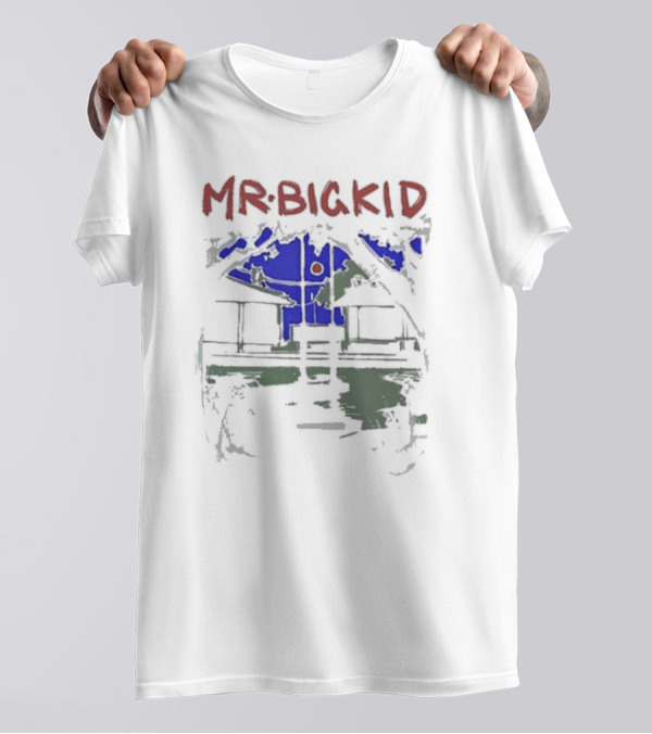 MR Big Kid Madcap Cabin In Blue Night Sketched Scene T-Shirt