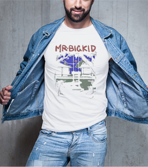 MR Big Kid Madcap Cabin In Blue Night Sketched Scene T-Shirt