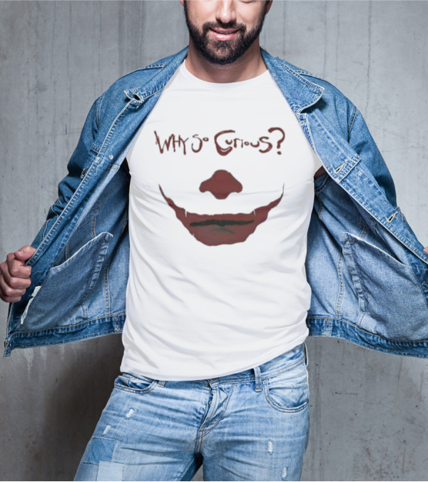 Why So Curious Joker Face Red Grin T-Shirt