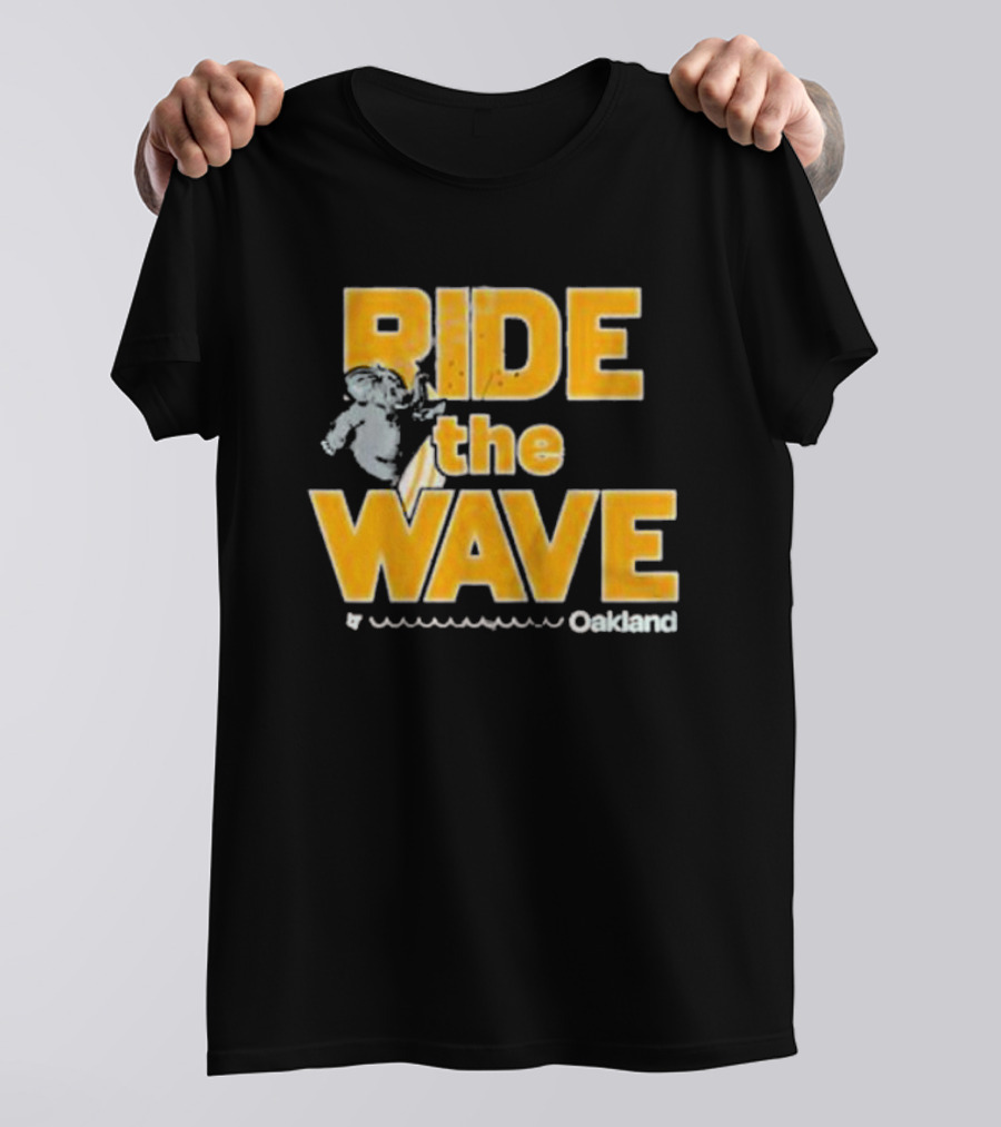 Ride The Wave Oakland Surf Elephant T-Shirt