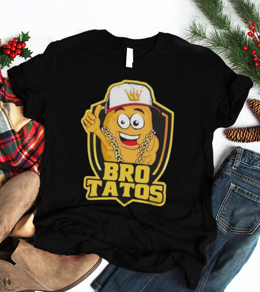 Brotatos Cartoon Potato With Gold Chain And Cap T-Shirt