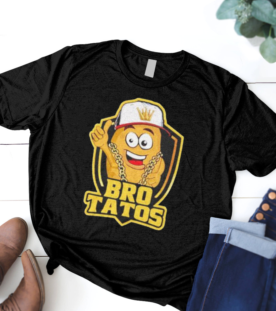 Brotatos Cartoon Potato With Gold Chain And Cap T-Shirt
