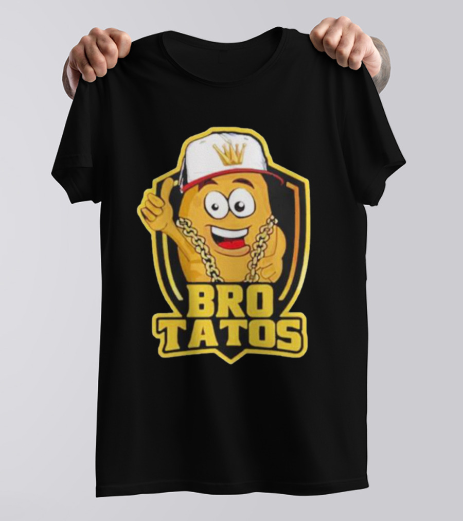 Brotatos Cartoon Potato With Gold Chain And Cap T-Shirt