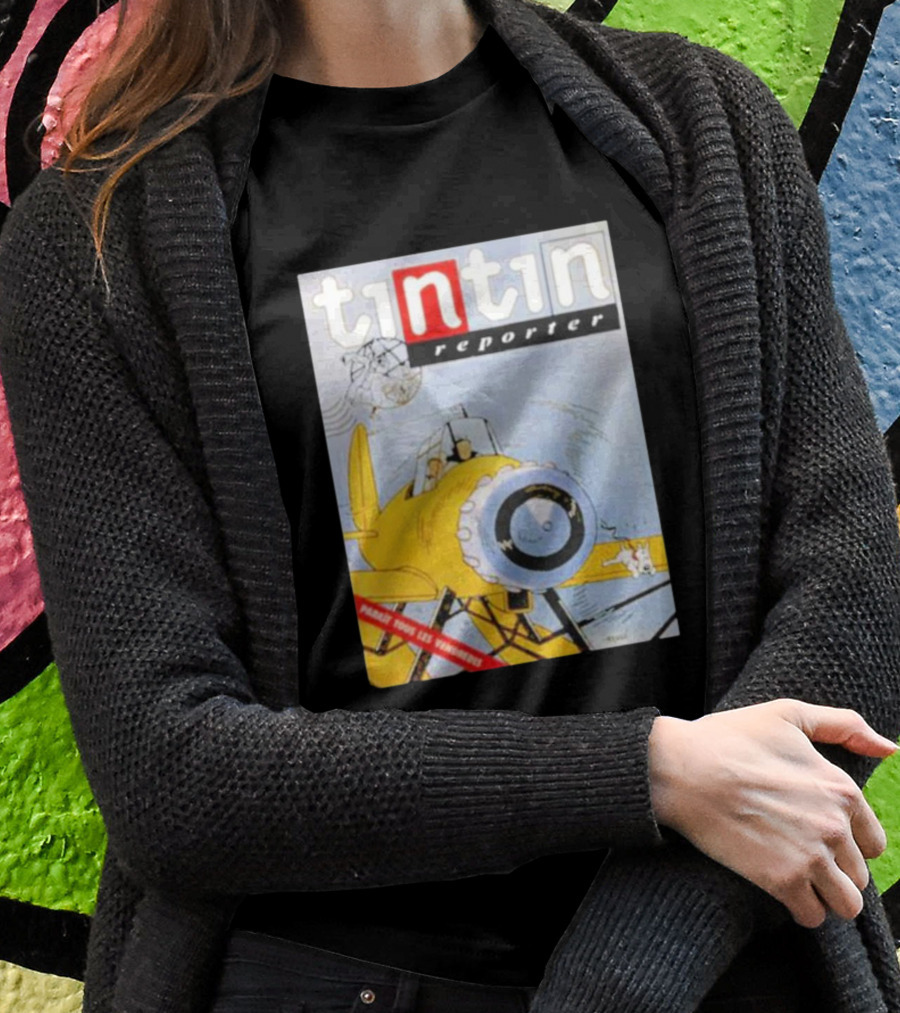 Tintin Reporter New Adventures Game Design Cartoon T-Shirt