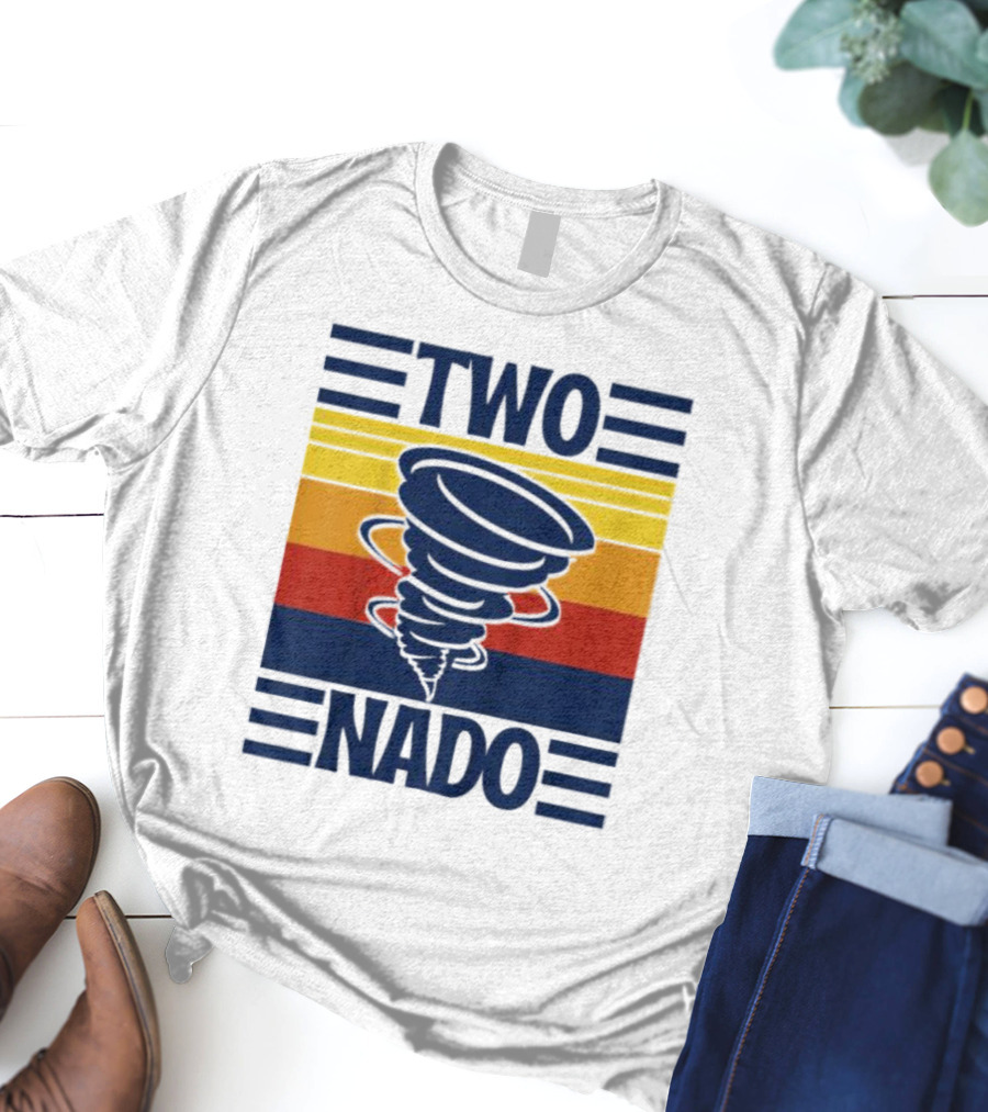 Two Nado Retro Tornado Stripe T-Shirt