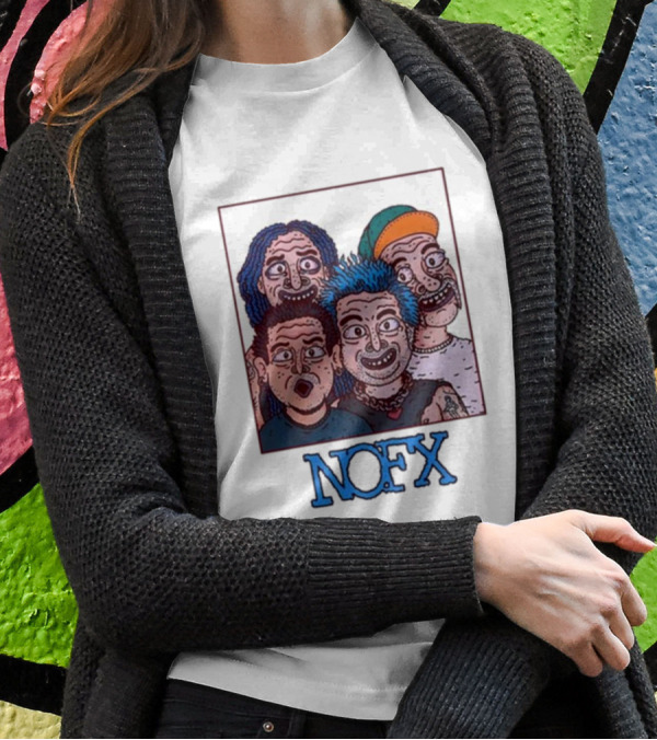 NOFX Cartoon Band Members Tour T-Shirt