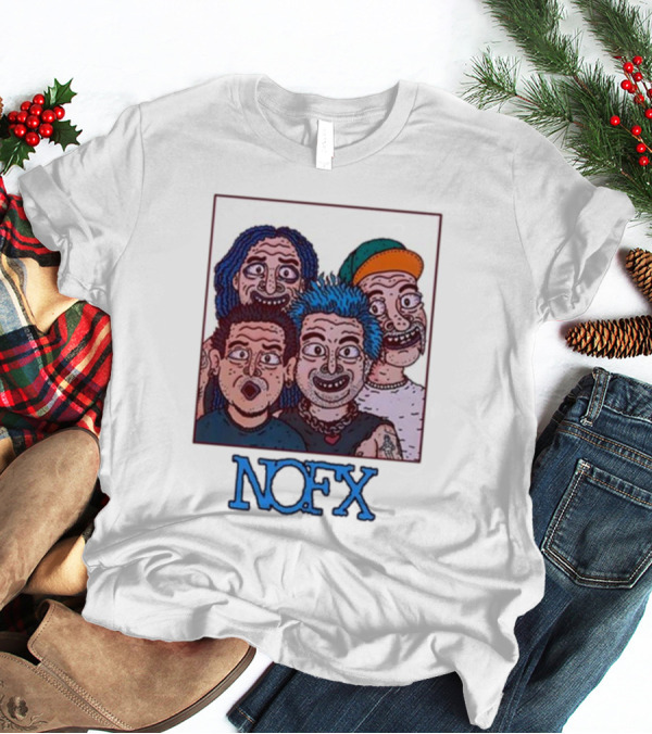 NOFX Cartoon Band Members Tour T-Shirt