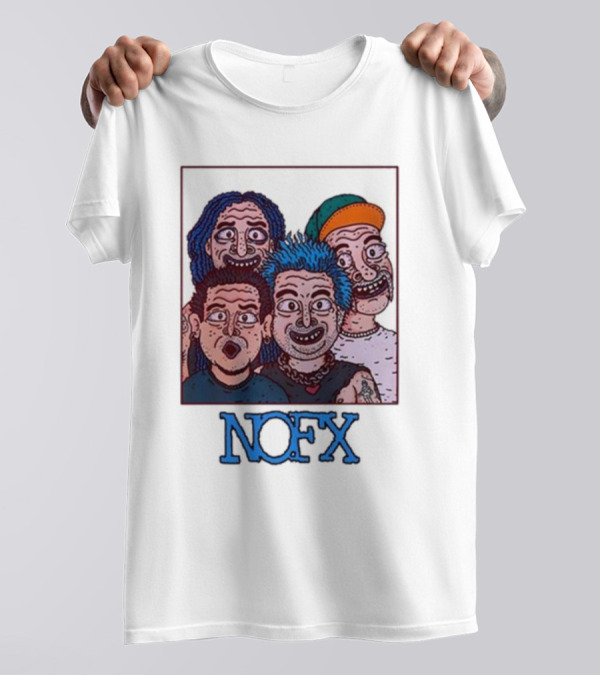 NOFX Cartoon Band Members Tour T-Shirt
