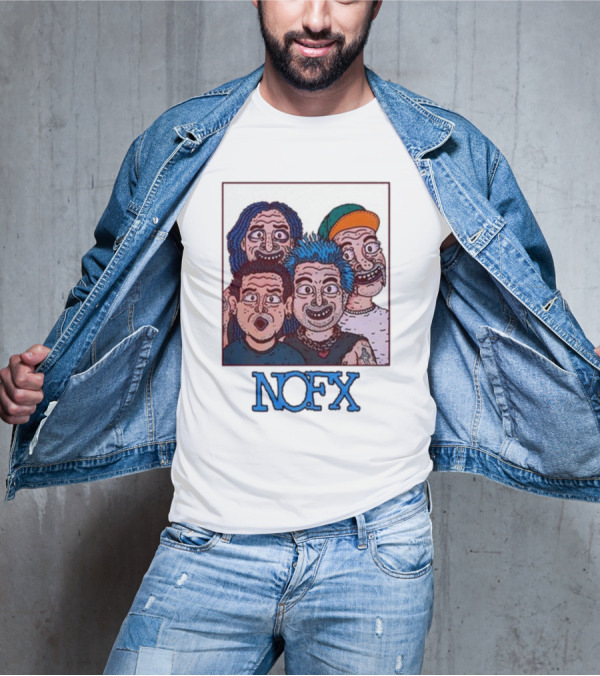 NOFX Cartoon Band Members Tour T-Shirt