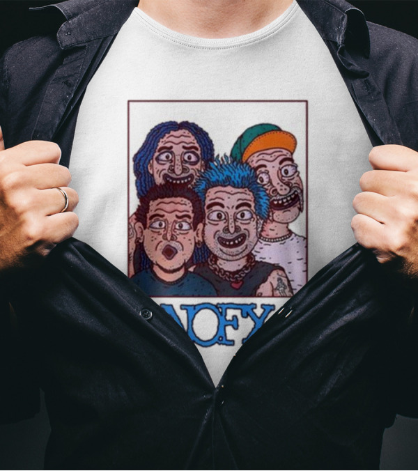 NOFX Cartoon Band Members Tour T-Shirt