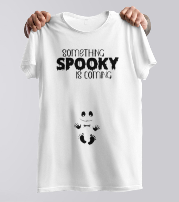 Something Spooky Is Coming Jack Skellington Nightmare Christmas Pregnancy Reveal T-Shirt