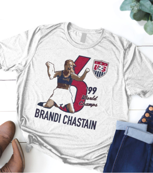 USWNT Brandi Chastain 6 99 World Champs T-Shirt