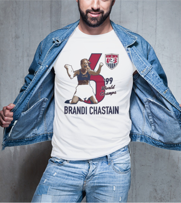USWNT Brandi Chastain 6 99 World Champs T-Shirt