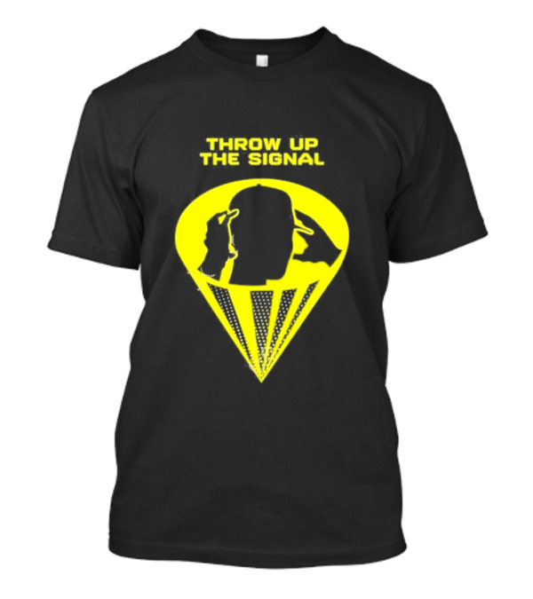 Throw Up The Signal Yellow Silhouette Icon By Noah Berger T-Shirt